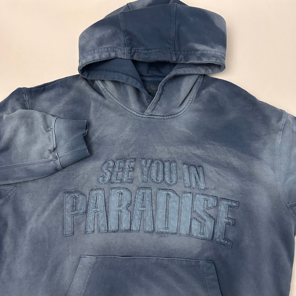 Jordan Craig Sweatshirt See You‎ in Paradise Mens L Blue Graphic Hoodie Pullover